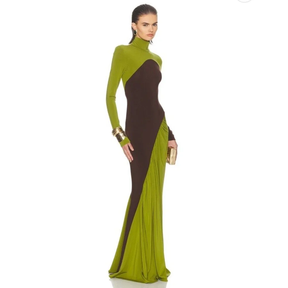 NWT Helsa Abstraction Color Jersey Dress $498 Size XS - Picture 2 of 11